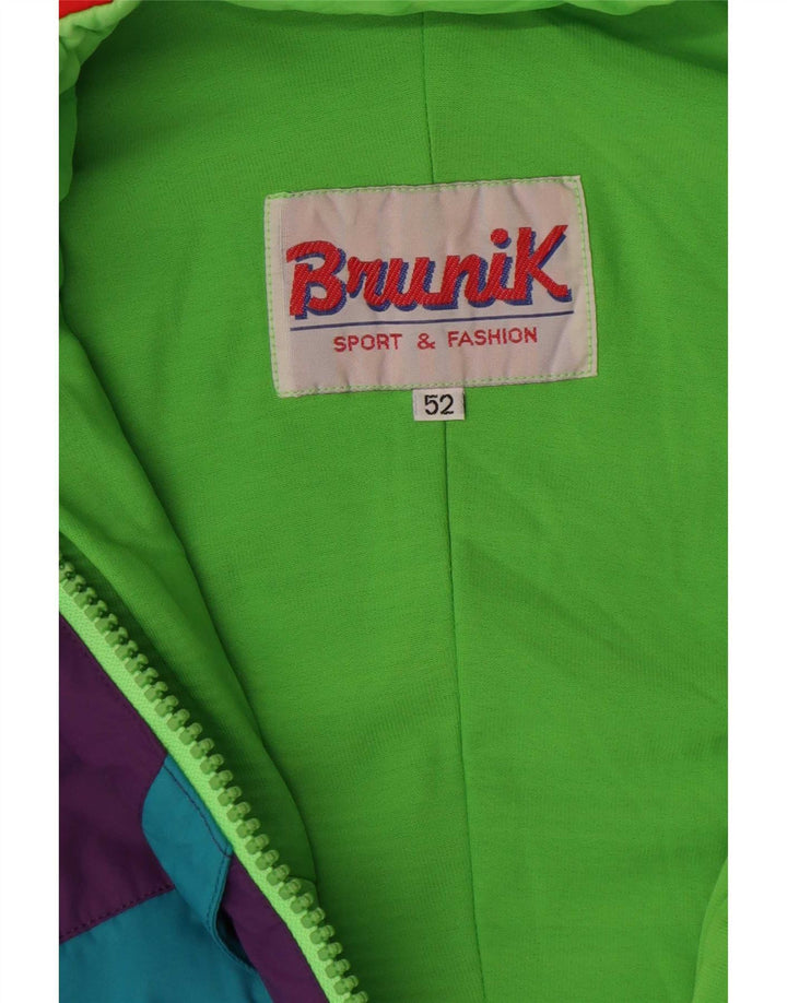 Tuta da sci da uomo Brunik IT 52 Large Viola Colourblock in poliammide
