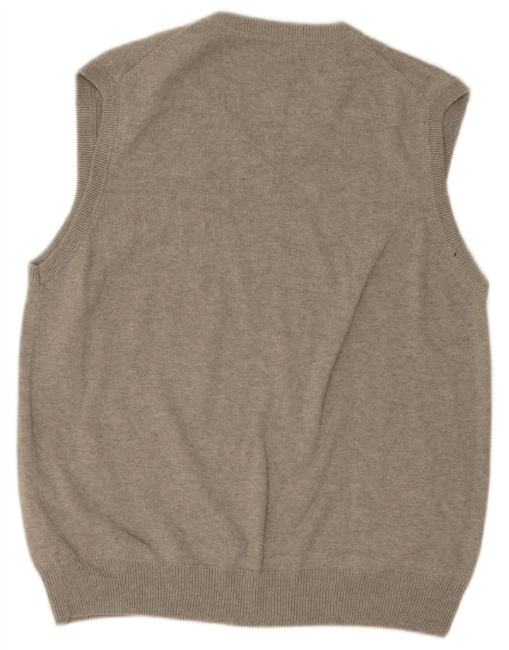 Canotta da uomo Marks & Spencer blu Harbour Vest grande cotone grigio
