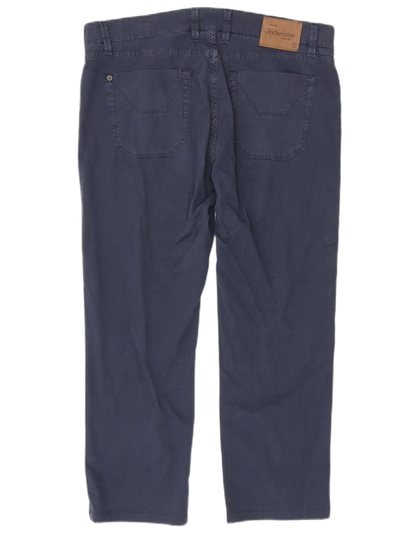 Pantaloni casual da uomo slim fit Jeckerson W36 L26 cotone blu navy