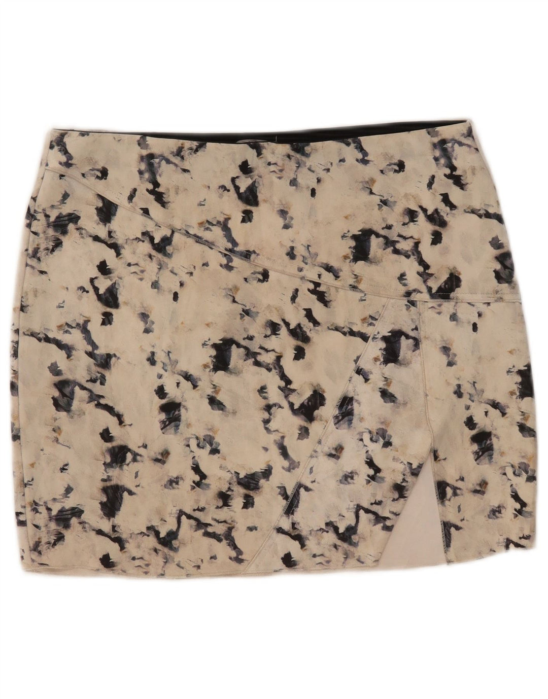Minigonna Zara da donna con motivo astratto grande W30 beige