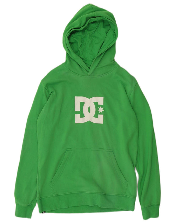Felpa con cappuccio grafica da donna DC UK 14 grande cotone verde