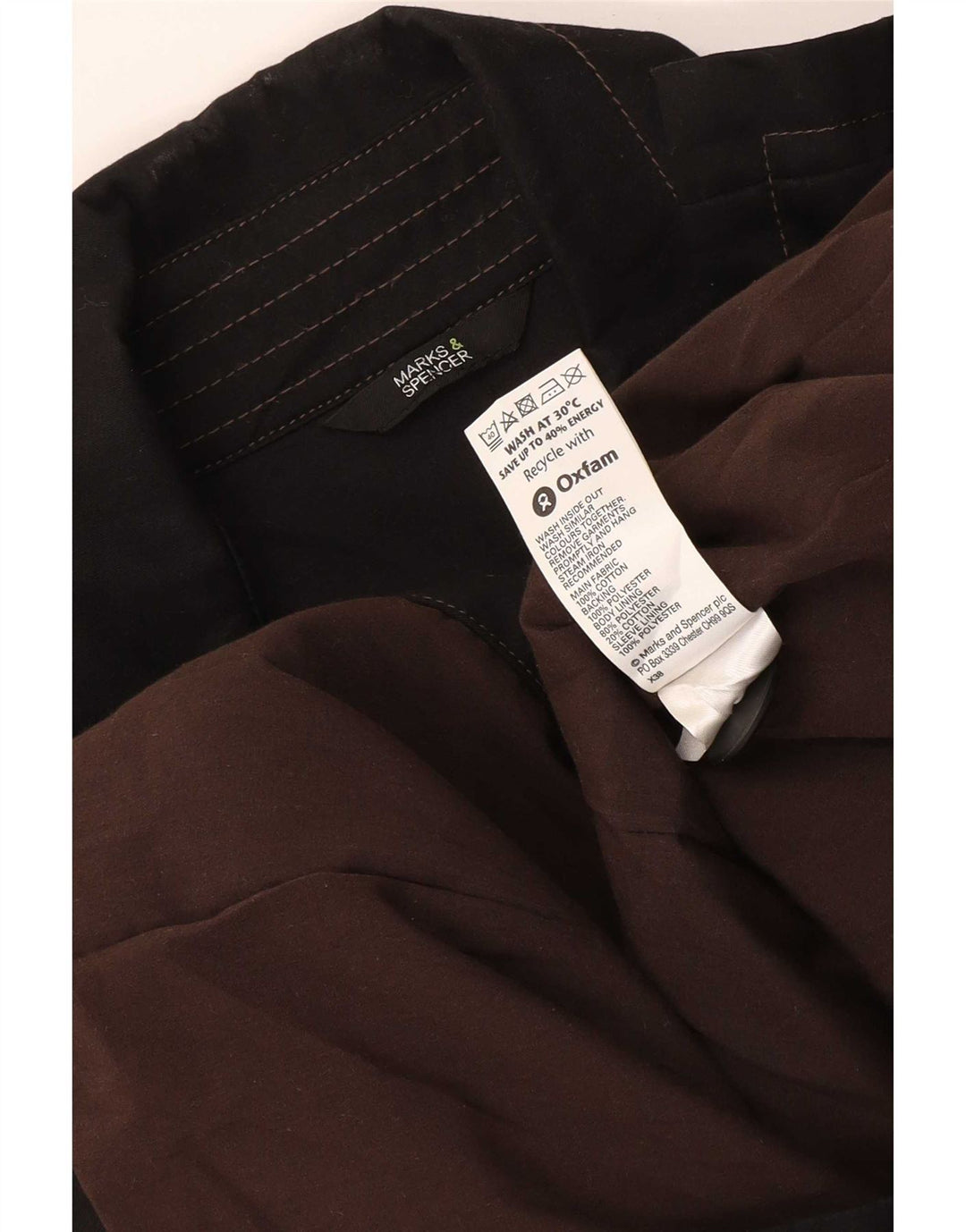 Trench corto da donna Marks & Spencer UK 22 3XL poliestere nero