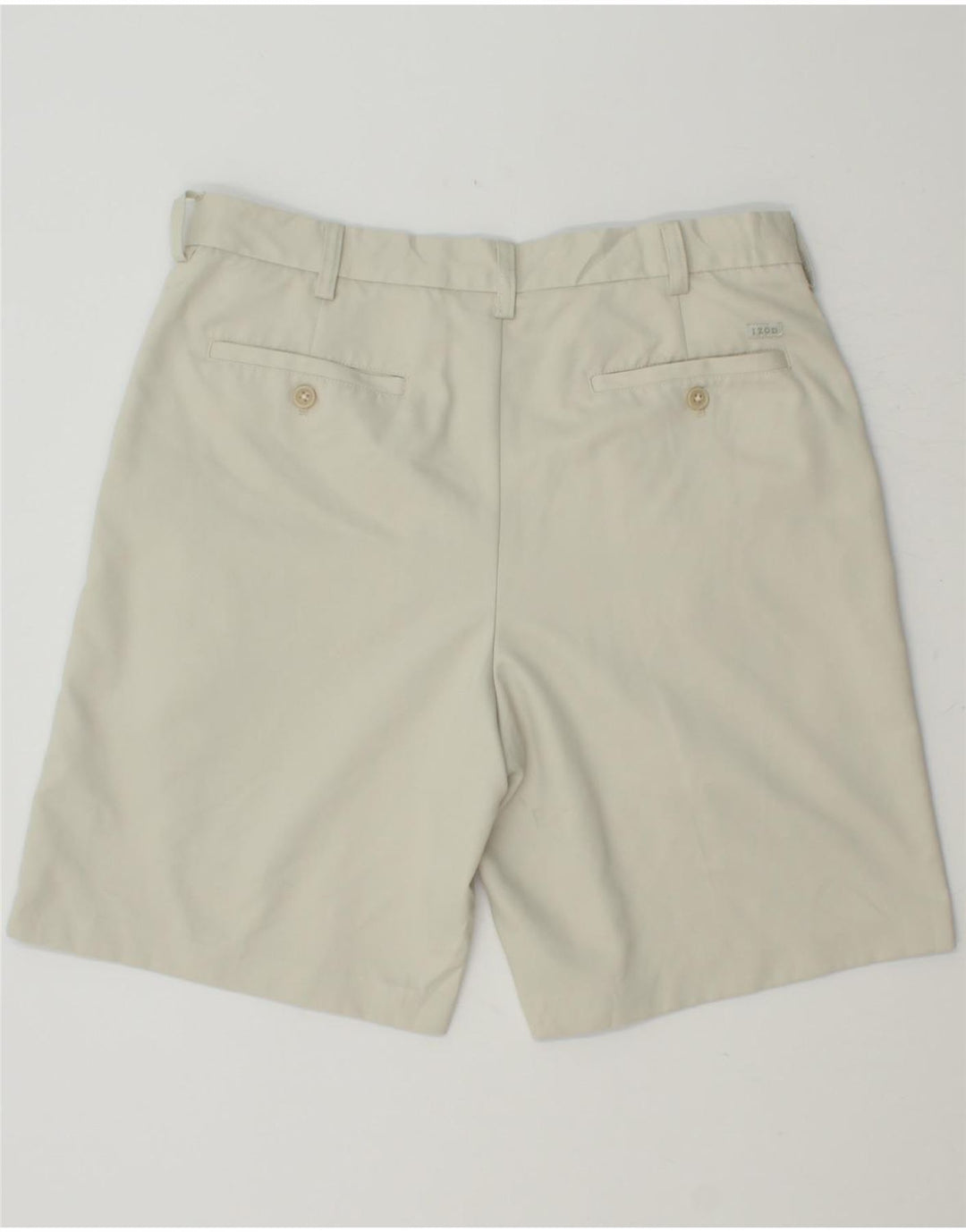 IZOD Mens Chino Shorts W34 Large Off White Polyester Vintage Izod and Second-Hand Izod from Messina Hembry 