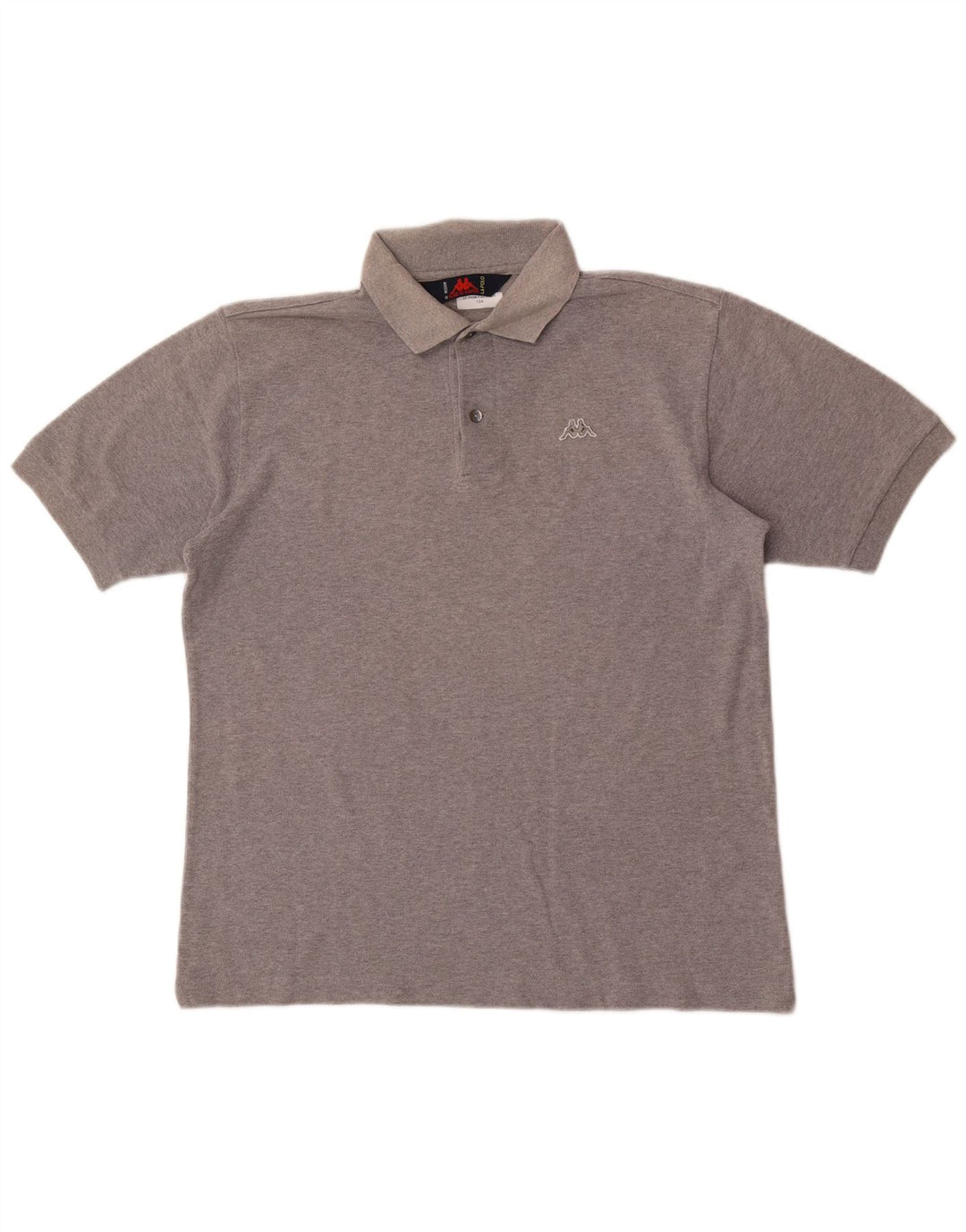 Polo Kappa Uomo In Cotone Grigio Medio