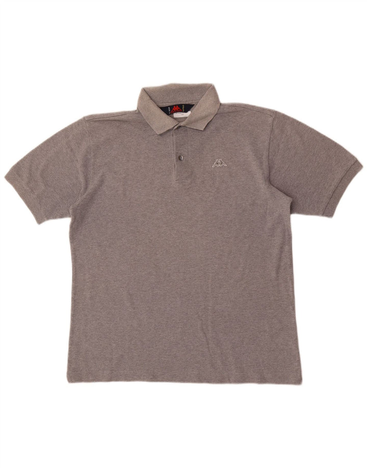 Polo Kappa Uomo In Cotone Grigio Medio