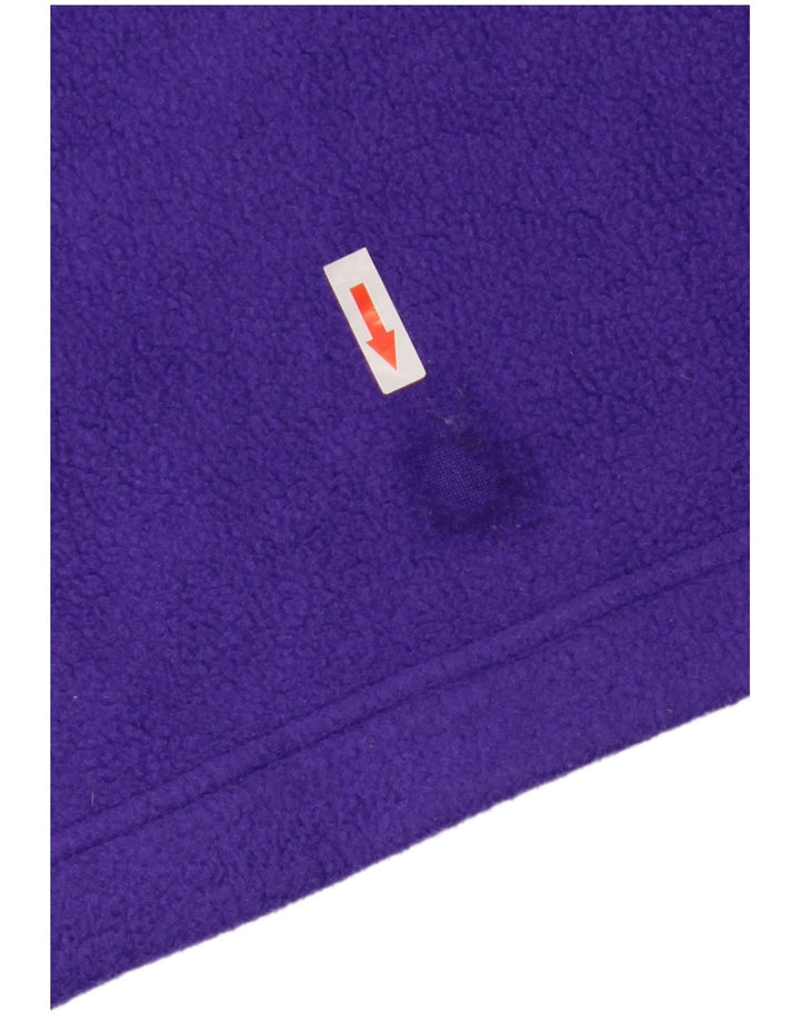 Maglione in pile da uomo Cape Horn con zip e collo viola medio geometrico