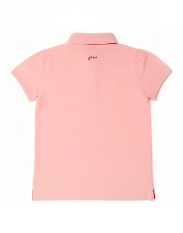 Polo grafica per ragazze Joules 10-11 anni in cotone rosa