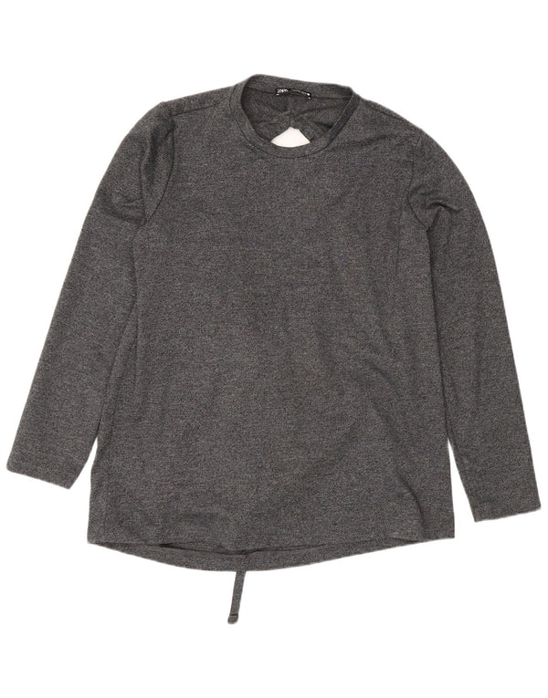 Camicetta oversize a maniche lunghe da donna Zara UK 10 Small Grigio
