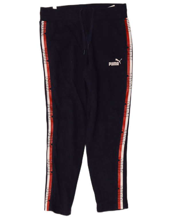 Pantaloni della tuta da donna Puma UK 10 Small W27 L28 Blu navy Colourblock