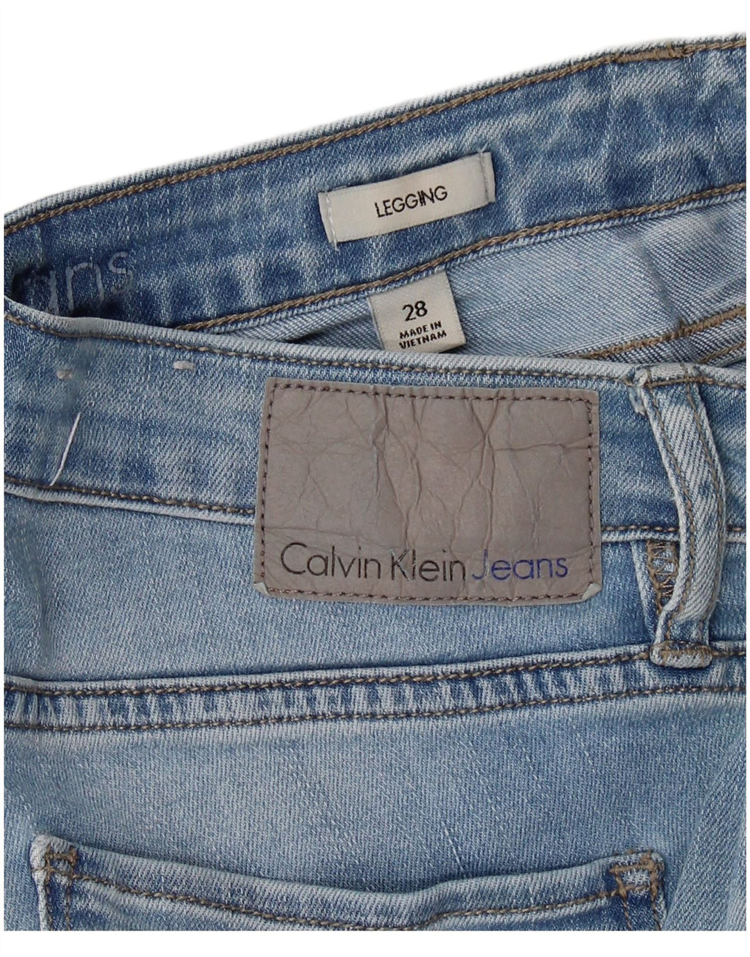 CALVIN KLEIN Jeans skinny legging da donna W28 L28 Blu