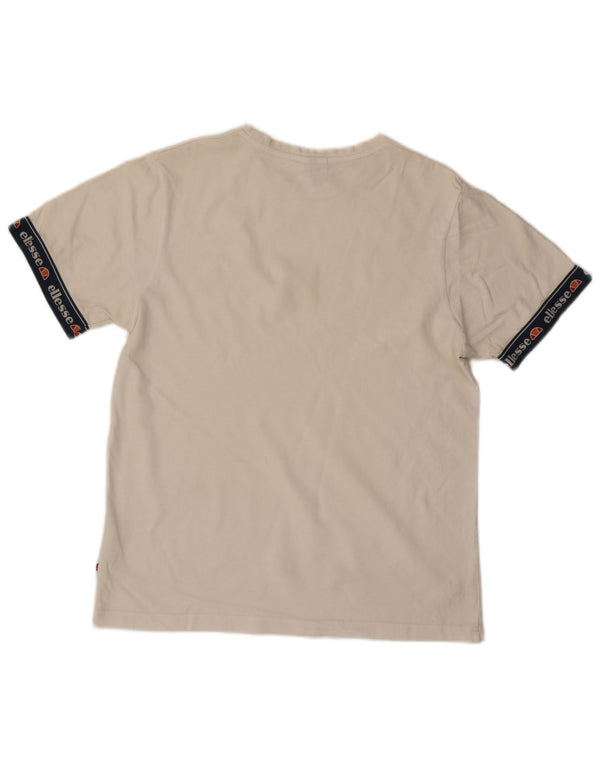 T-shirt grafica da uomo Ellesse Top in cotone bianco medio