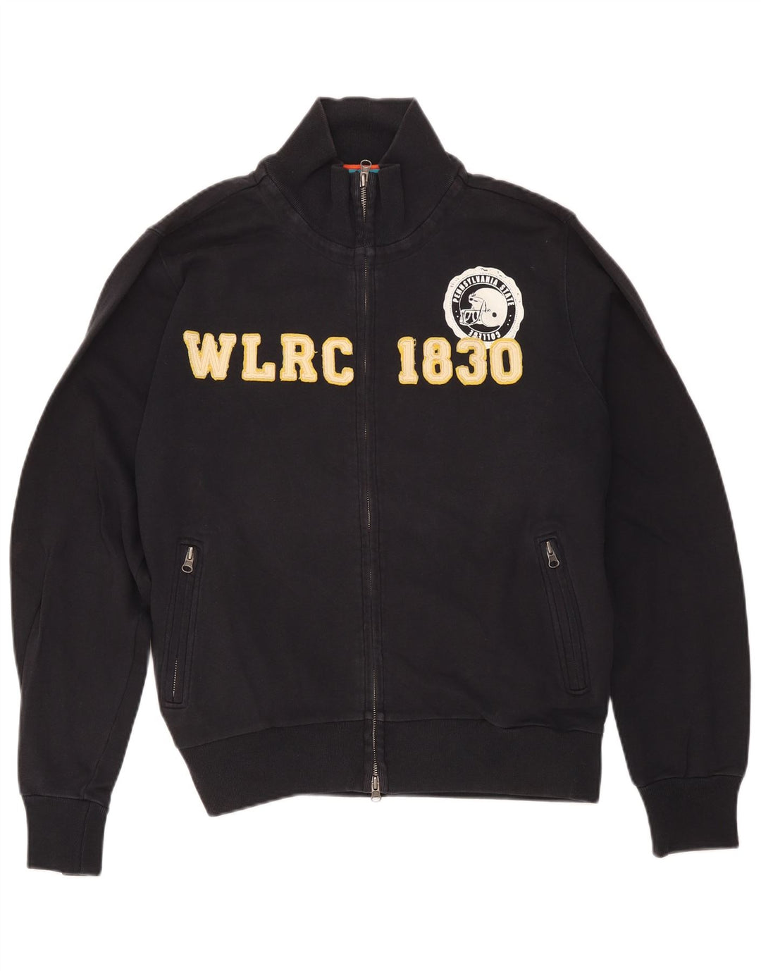 Giacca da tuta grafica da uomo Woolrich in cotone nero medio