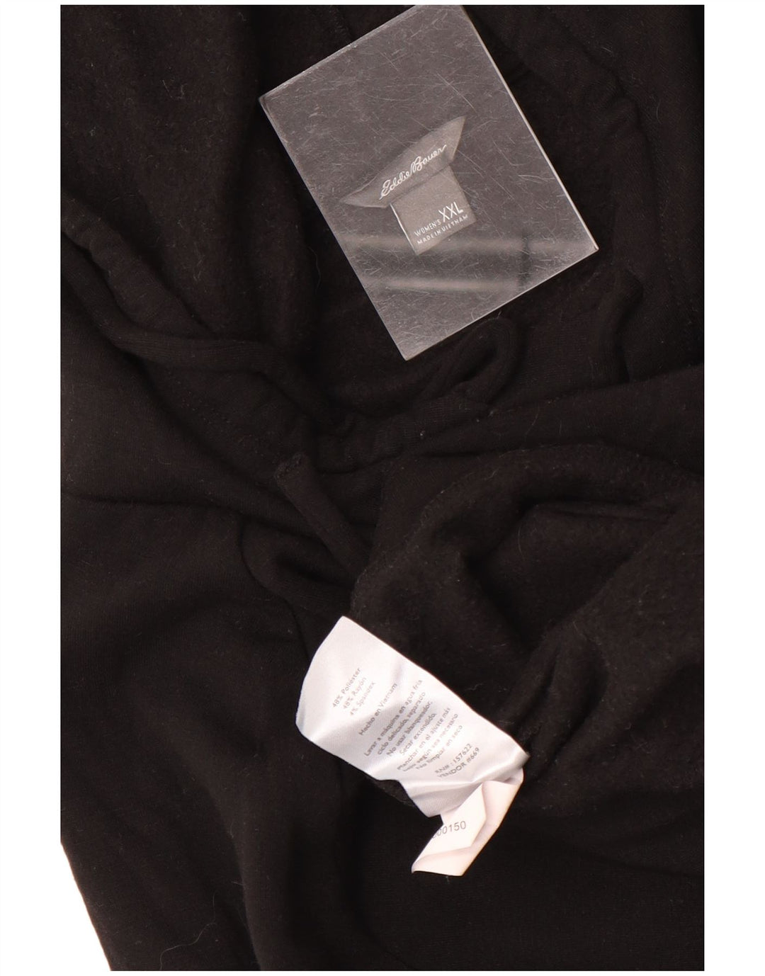 Felpa con cappuccio da donna Eddie Bauer UK 20 2XL poliestere nero