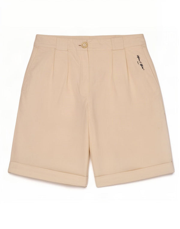 Pantaloncini chino con ancoraggio da donna vintage medi W28 bianco sporco