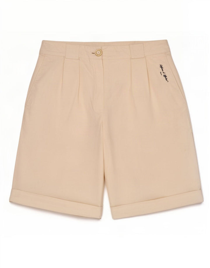 Pantaloncini chino con ancoraggio da donna vintage medi W28 bianco sporco