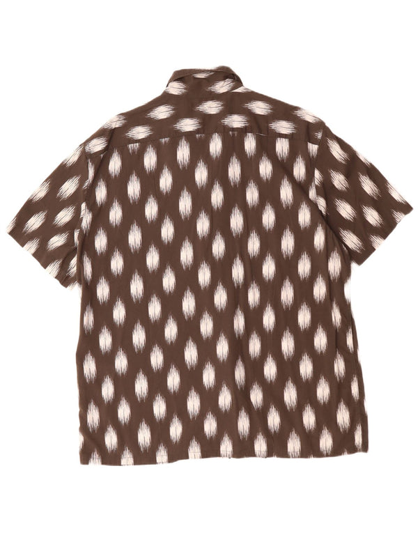 Levi's Camicia a maniche corte vestibilità comoda da uomo Large Marrone Ikat