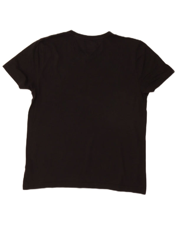 T-shirt grafica da uomo Tommy Hilfiger Top grande in cotone nero