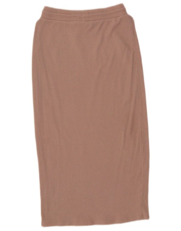Gonna midi a vita alta da donna Zara media W28 rosa poliestere