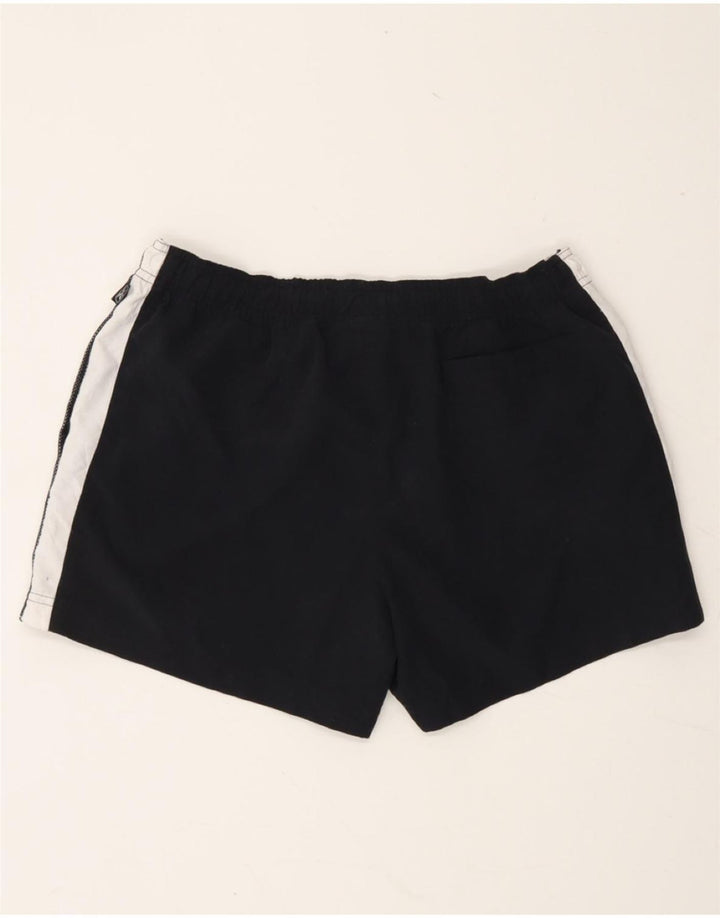 REEBOK Womens Sport Shorts UK 14 Medium  Black Colourblock Polyester Vintage Reebok and Second-Hand Reebok from Messina Hembry 
