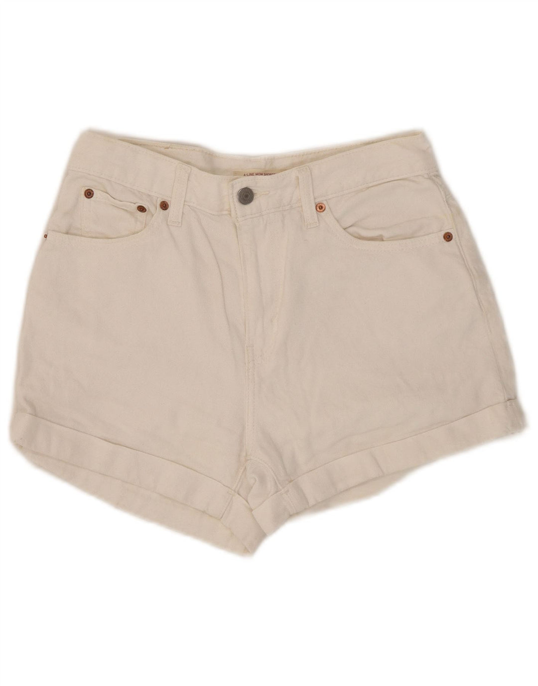 Pantaloncini di jeans da donna Levi's W27 piccoli bianchi