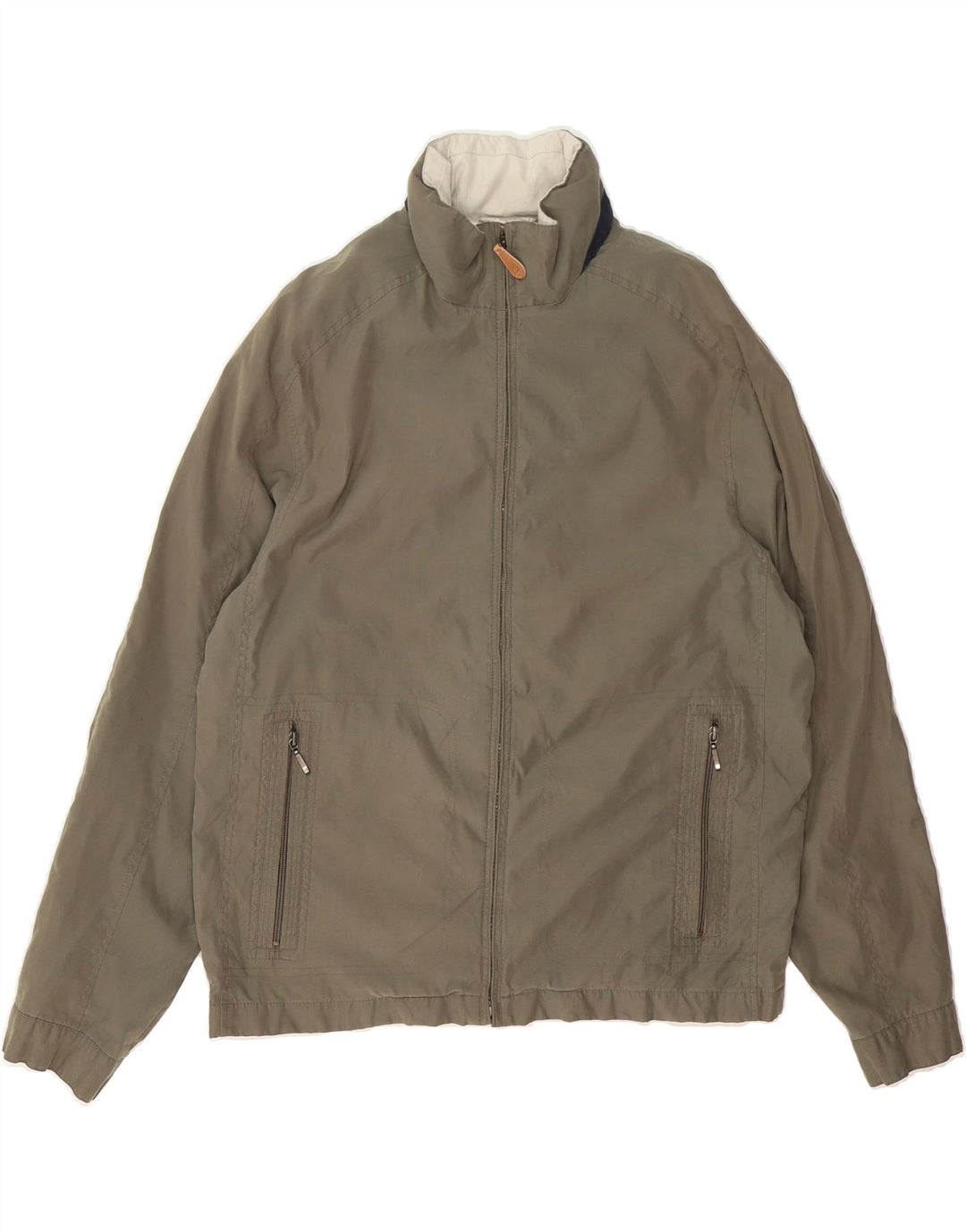 LONDON FOG Mens Bomber Jacket UK 38 Medium Khaki Polyester Vintage London Fog and Second-Hand London Fog from Messina Hembry 