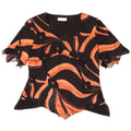 Camicetta asimmetrica da donna Hermann Lange Top EU 38 Rayon floreale nero medio