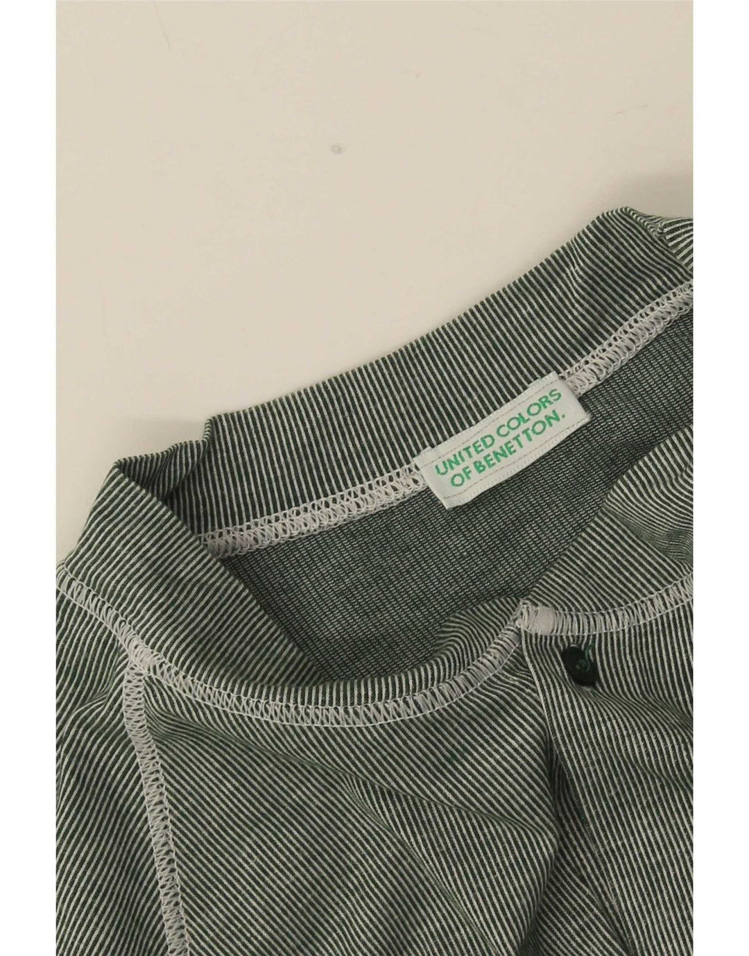 Maglia da uomo Benetton Top piccolo verde gessato