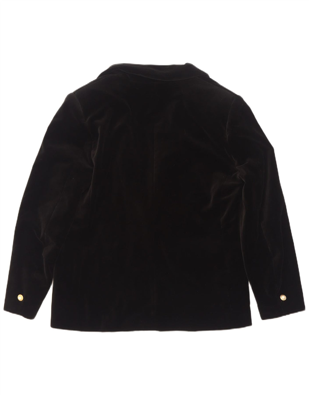 Giacca blazer in velluto da donna vintage a 1 bottone IT 50 XL in cotone nero