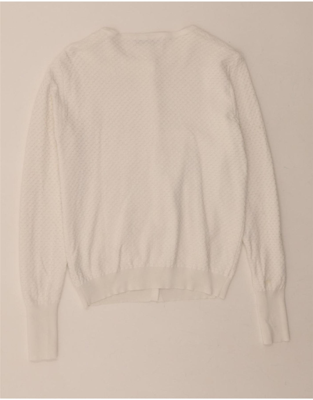 ZARA Womens Cardigan Sweater UK 14 Large White Viscose Vintage Zara and Second-Hand Zara from Messina Hembry 