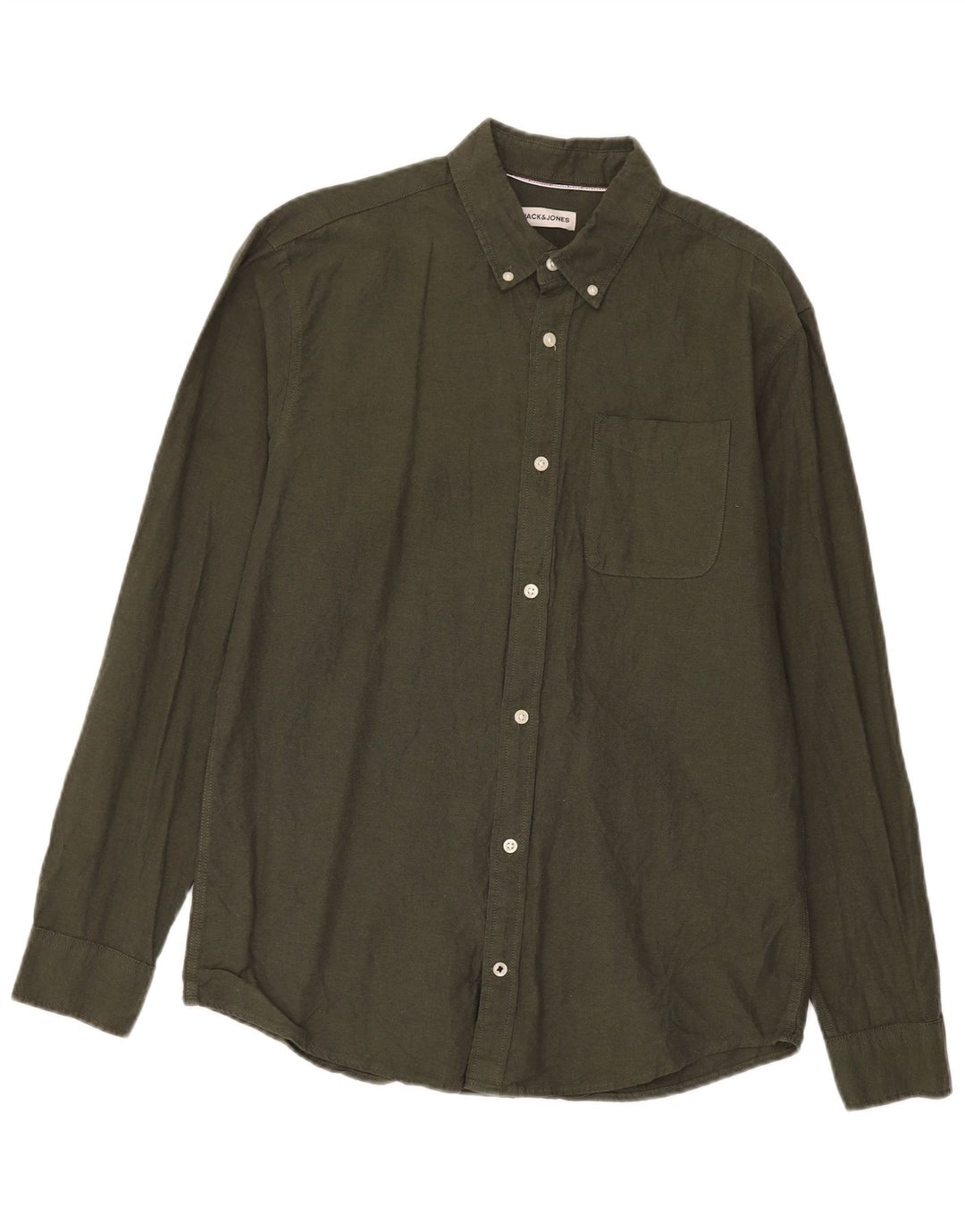 Camicia da uomo Jack & Jones grande in cotone kaki