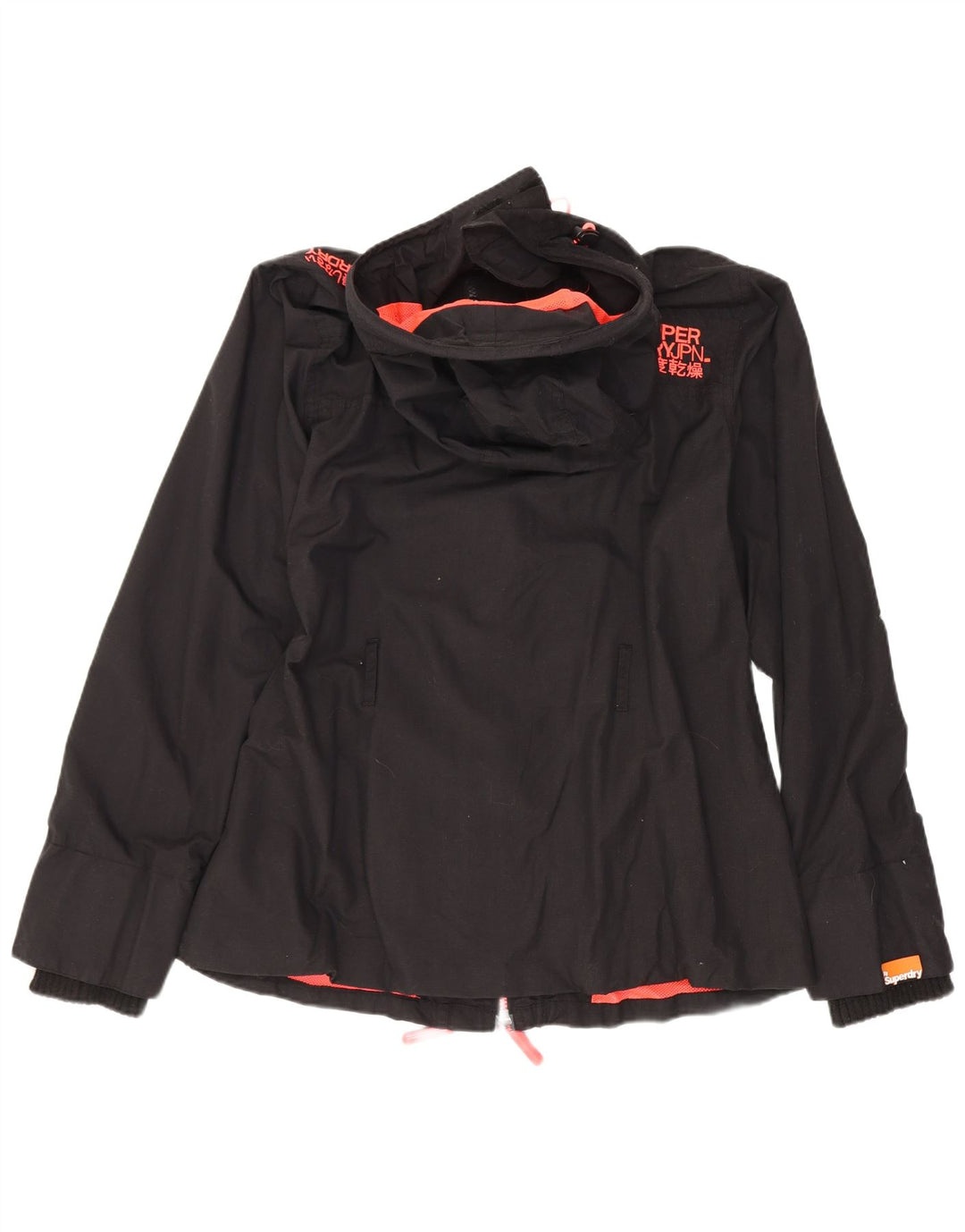 Giacca antipioggia da donna con cappuccio The Windmac Superdry UK 36 Small Poliestere nero