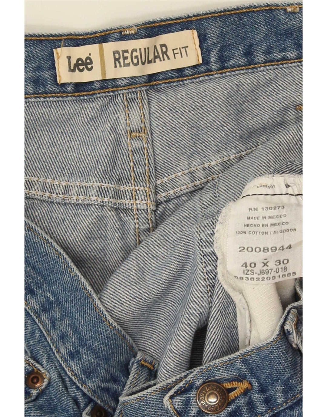Jeans dritti Lee da uomo vestibilità regolare W40 L30 cotone blu