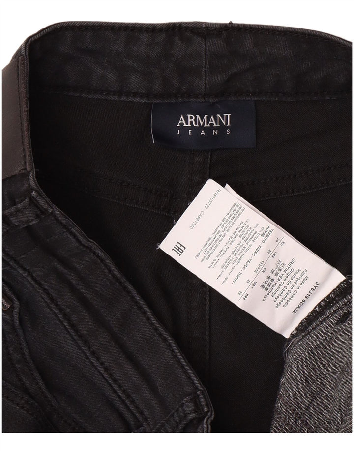 Jeans affusolati da donna ARMANI W29 L27 cotone nero