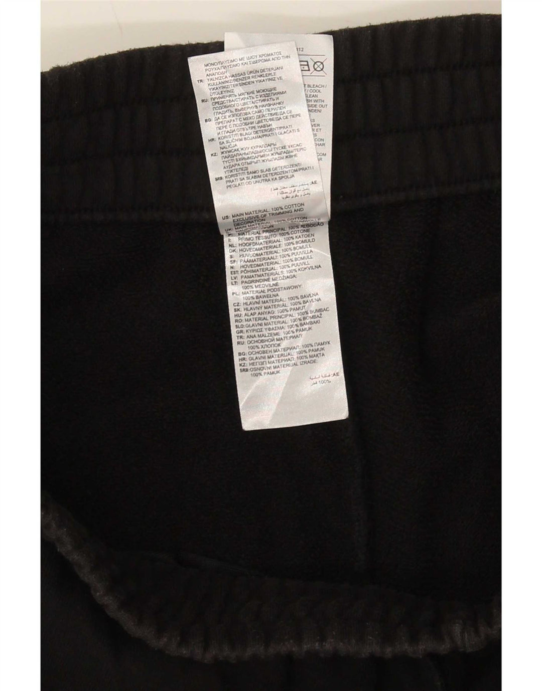 Pantaloncini sportivi da uomo Adidas grandi in cotone nero