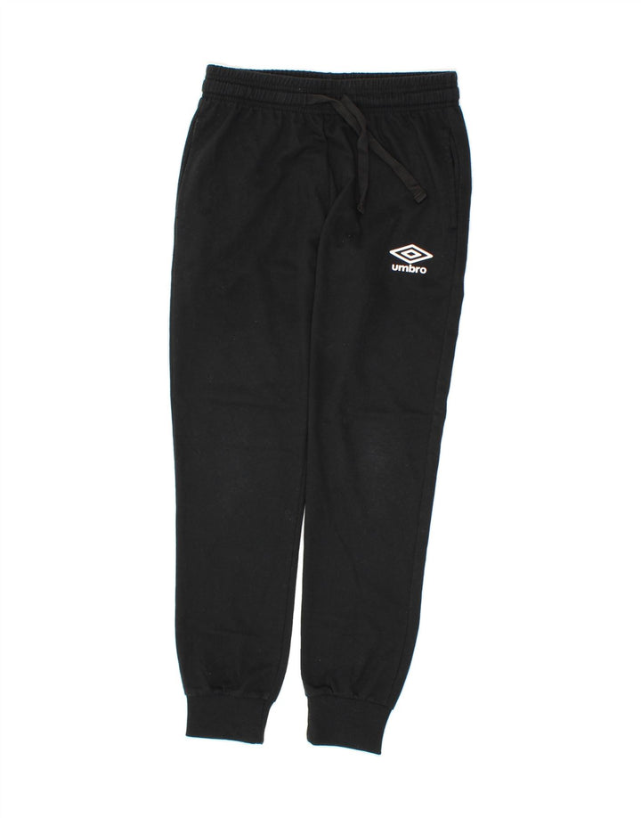 UMBRO Boys Tracksuit Trousers Joggers 13-14 Years Medium Black Cotton Vintage Umbro and Second-Hand Umbro from Messina Hembry 