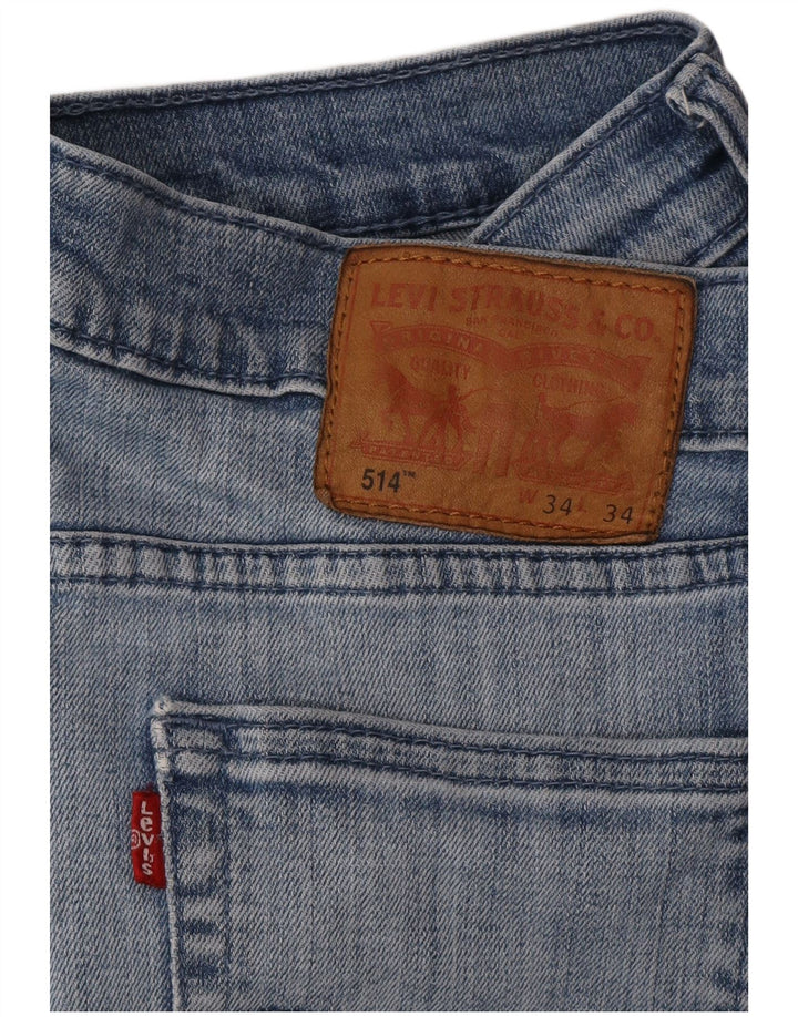 Levi's Uomo 514 Jeans dritti W34 L34 Blu