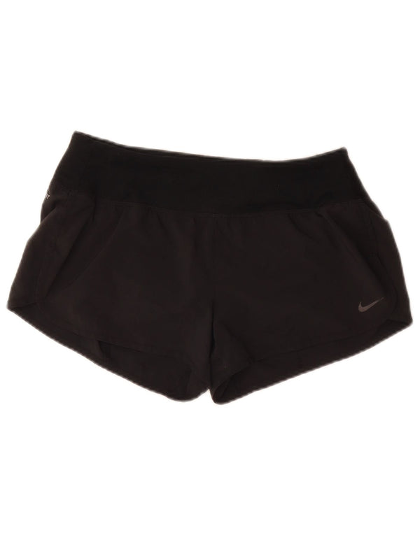 Pantaloncini sportivi Nike Dri Fit da donna UK 10 Small Black Poliestere