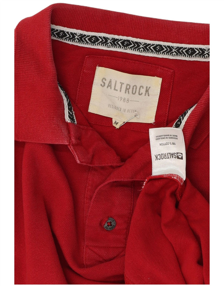 Polo da uomo Saltrock in cotone rosso medio