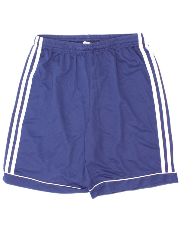 Pantaloncini sportivi Adidas Aeroready da ragazzo 13-14 anni in poliestere blu navy