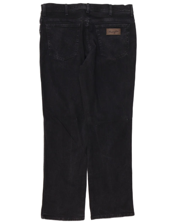 Jeans dritti da uomo Texas WRANGLER W38 L32 cotone nero