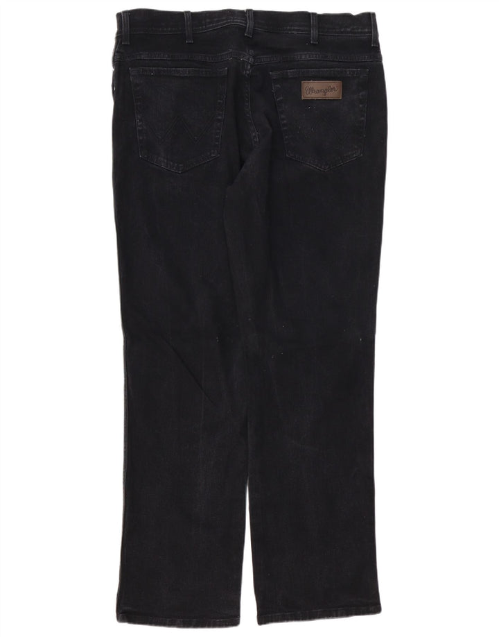 Jeans dritti da uomo Texas WRANGLER W38 L32 cotone nero