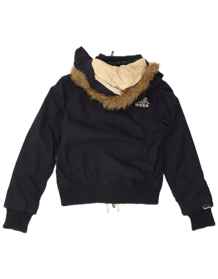 Giacca a vento bomber da donna Superdry UK 14 medio blu navy