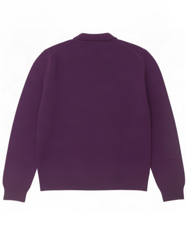 Marlboro Classics Maglione da uomo con scollo a V grande lana viola