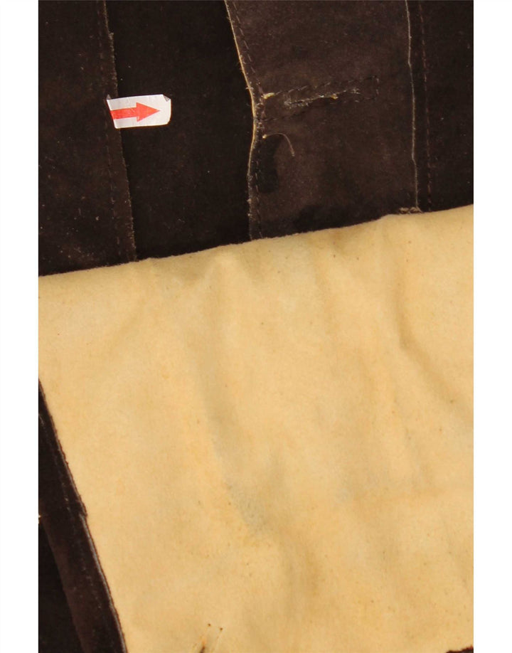 Landhaus Pantaloncini da uomo Trachten Graphic in pelle scamosciata medi W36 in pelle marrone