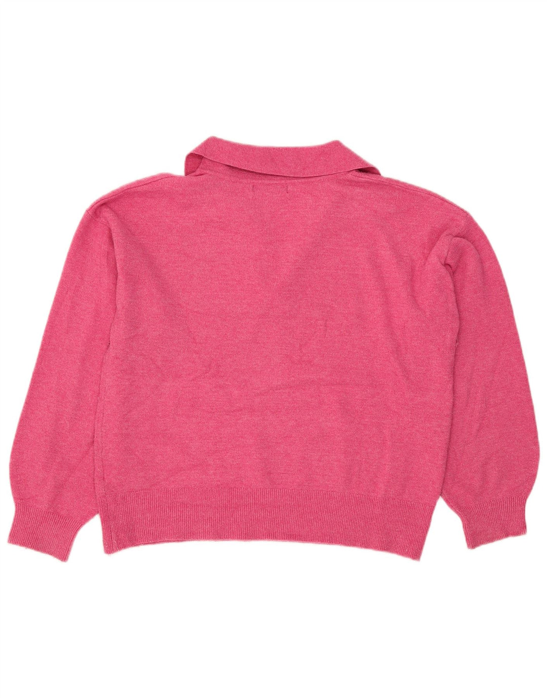 Maglione da donna Marks & Spencer con collo a polo UK 14 Poliestere rosa medio
