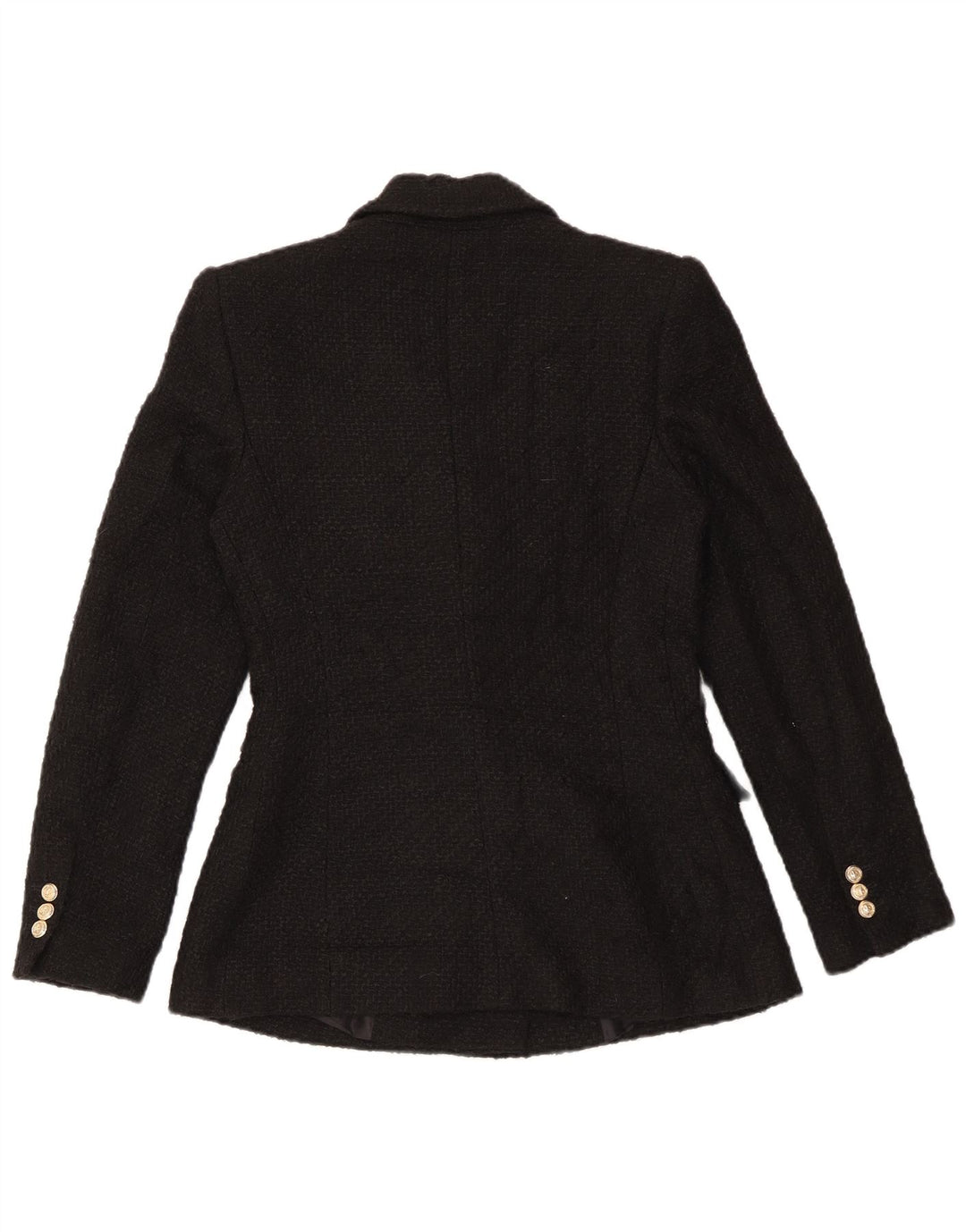 Giacca blazer doppiopetto da donna Zara UK 10 piccola in acrilico nero
