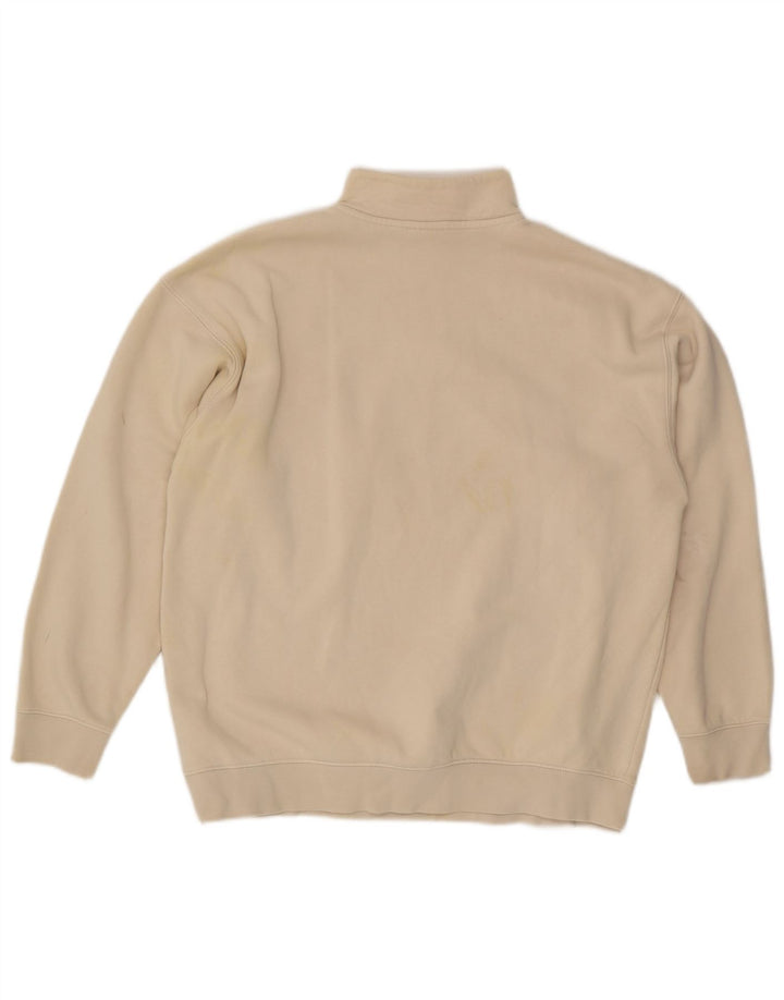 Felpa grafica oversize da donna Adidas maglione UK 12 beige medio