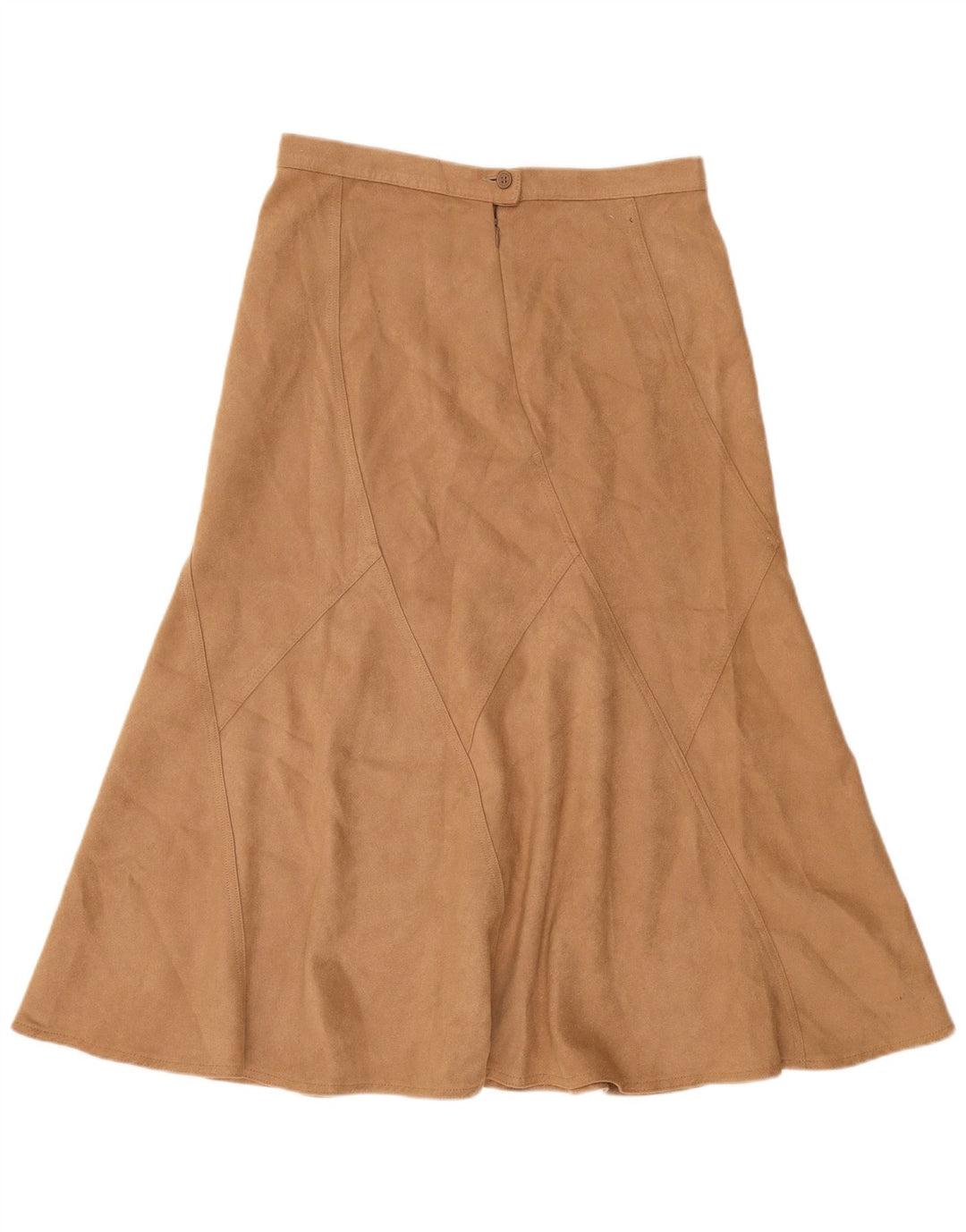 Gonna a trapezio da donna Marks & Spencer UK 12 media W32 poliestere beige