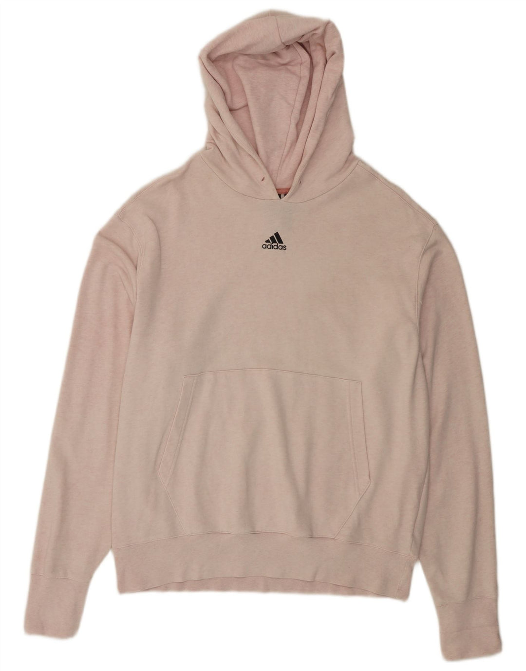 Maglione con cappuccio da uomo ADIDAS grande in cotone rosa