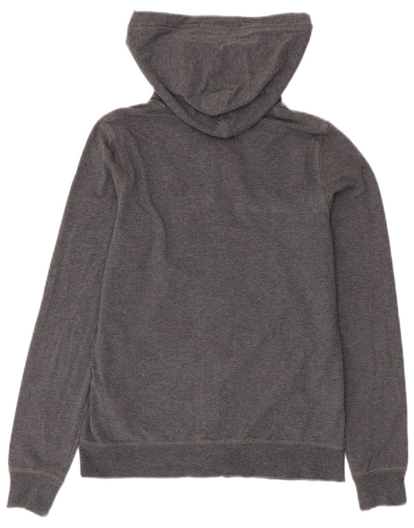 Maglione con cappuccio e zip da donna NIKE UK 10 piccolo cotone grigio